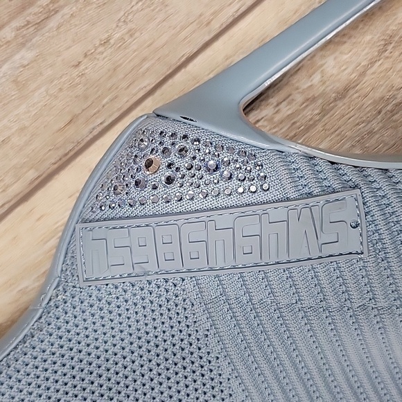 Steve Madden Size 6 Blue Rhinestone Studded Stiletto Boots - Picture 5 of 12